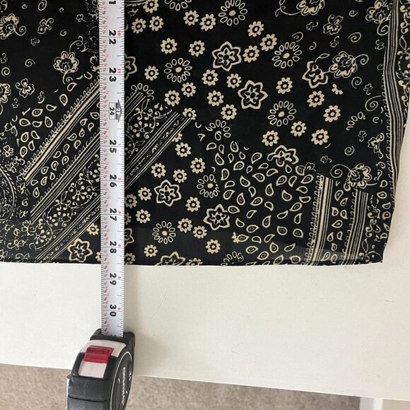 vintage 90s black paisley plus size boho whimsygoth grunge button up over shirt - Picture 8 of 8